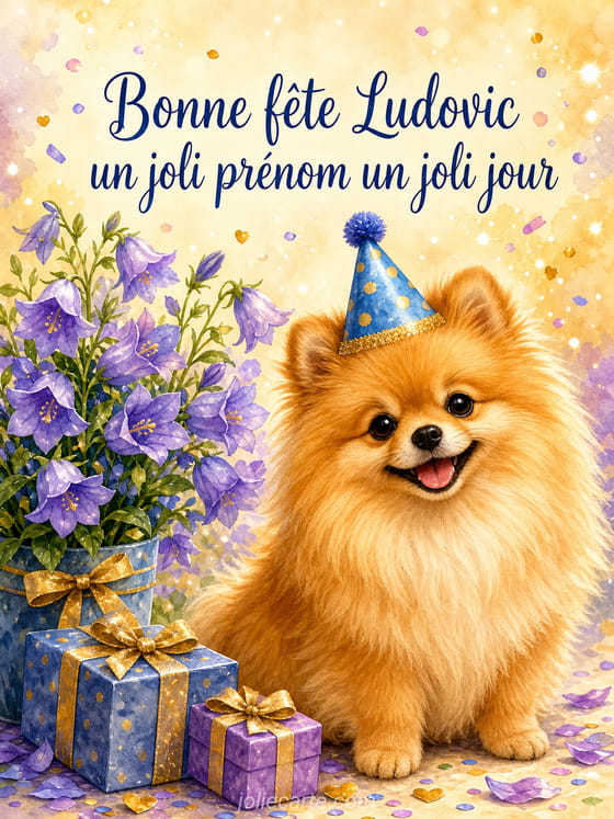 Carte bonne fête Ludovic