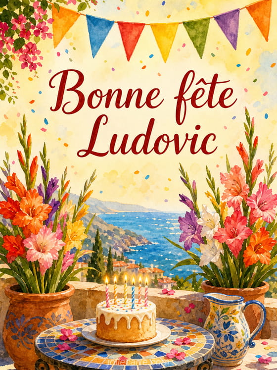 Carte bonne fête Ludovic