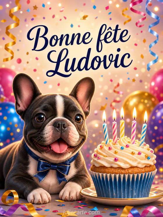 Carte bonne fête Ludovic