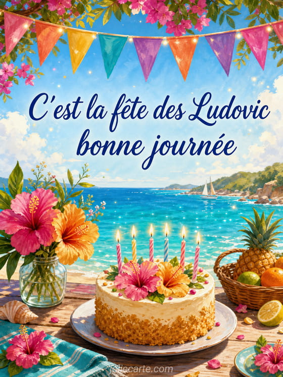 Carte bonne fête Ludovic