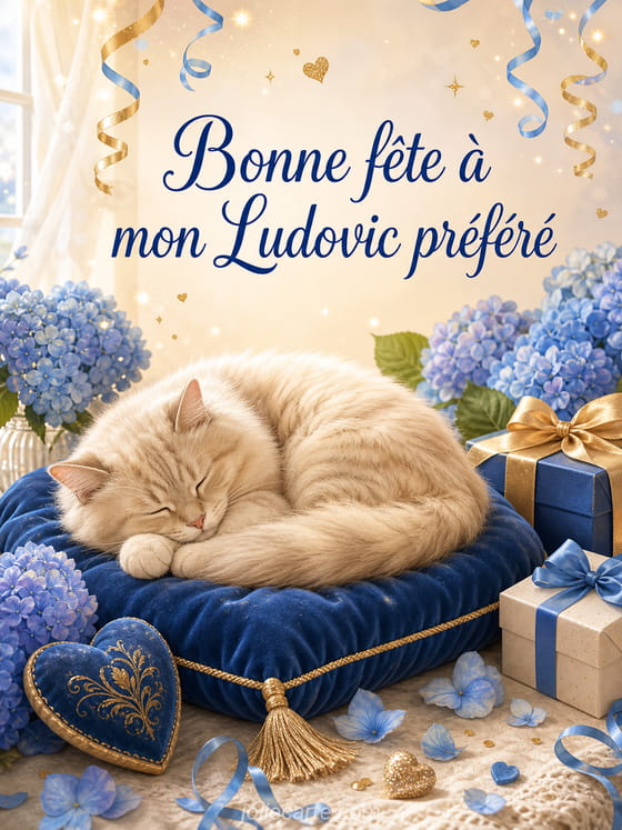 Carte bonne fête Ludovic