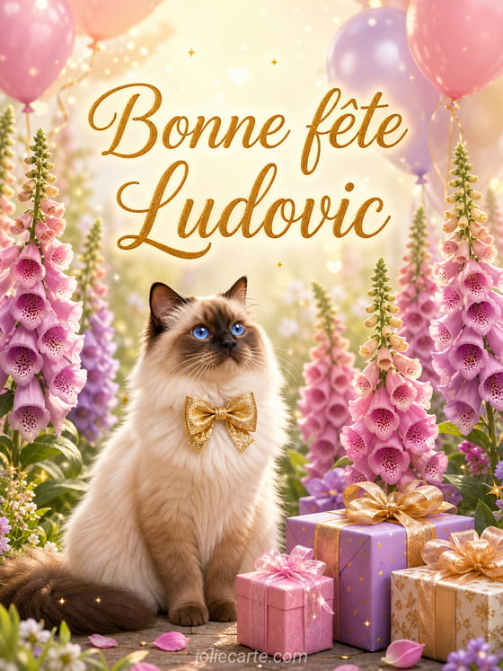 Carte bonne fête Ludovic