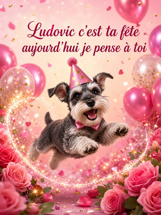 Carte bonne fête Ludovic