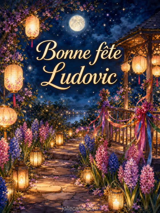 Carte bonne fête Ludovic