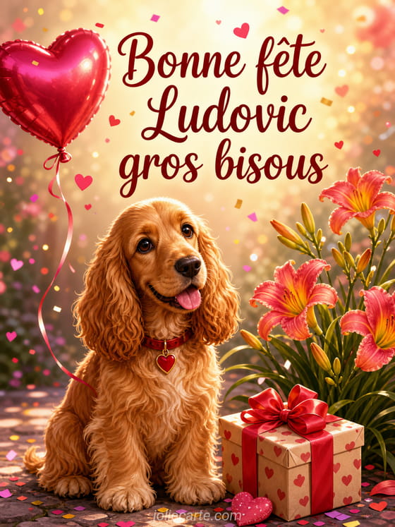 Carte bonne fête Ludovic