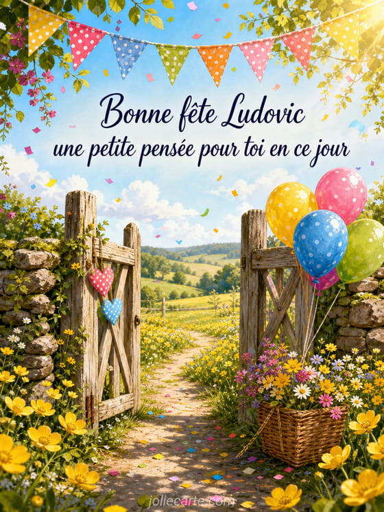 Carte bonne fête Ludovic