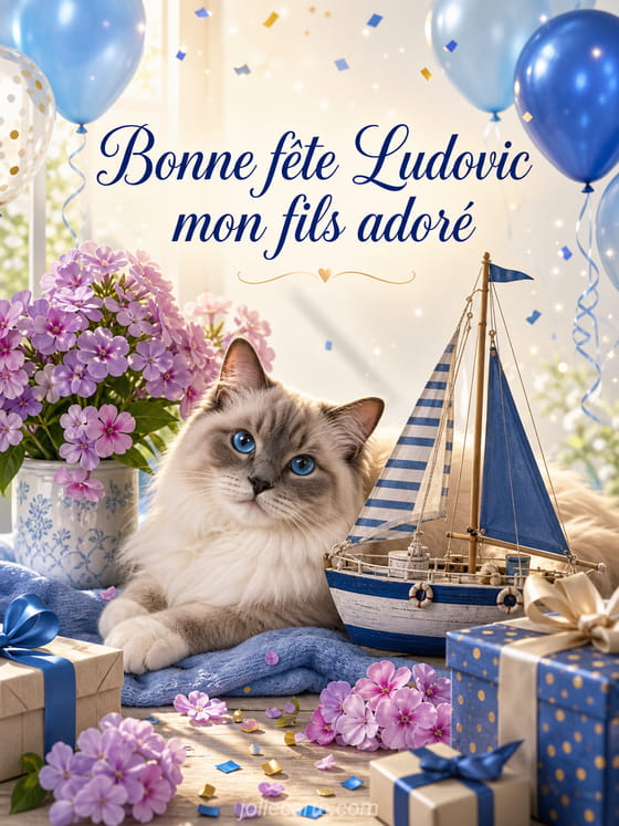 Carte bonne fête Ludovic