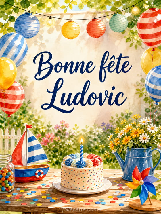 Carte bonne fête Ludovic