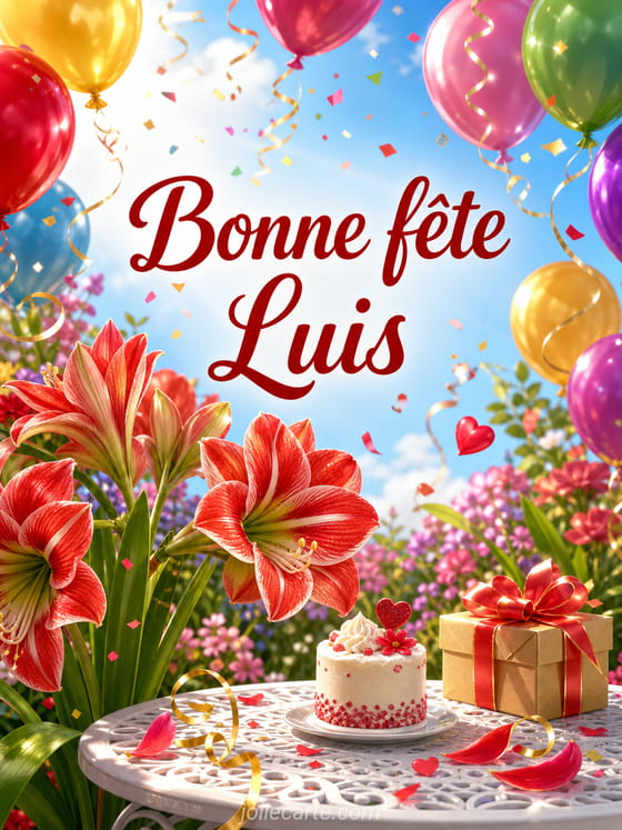 Carte bonne fĂȘte Luis