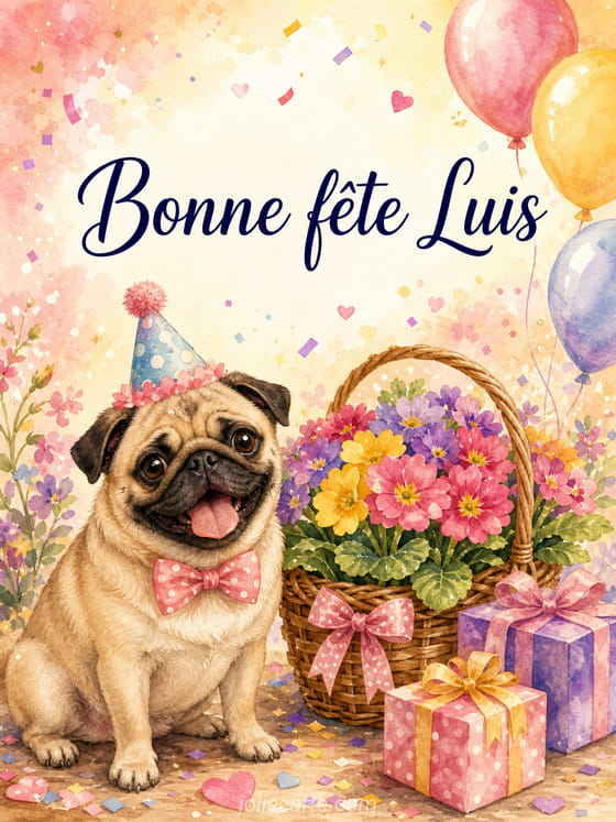Carte bonne fĂȘte Luis