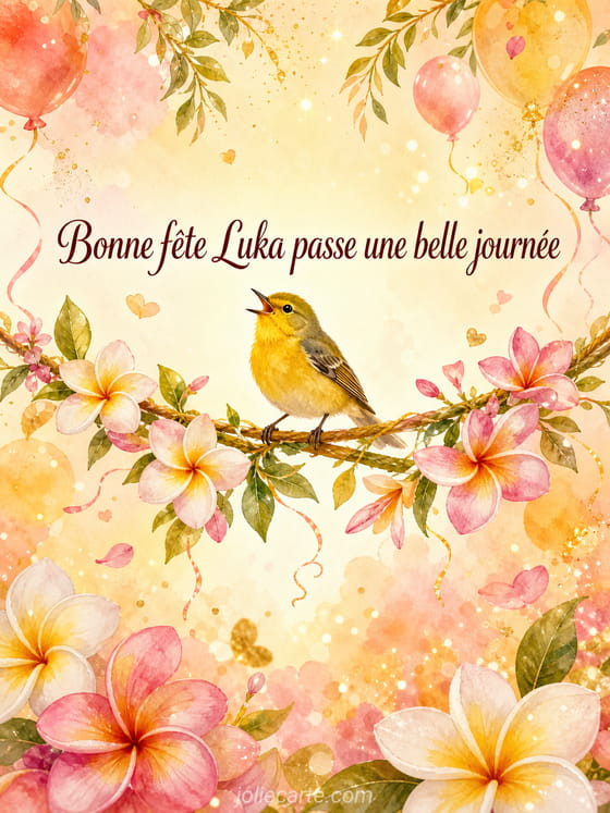 Carte bonne fĂȘte Luka