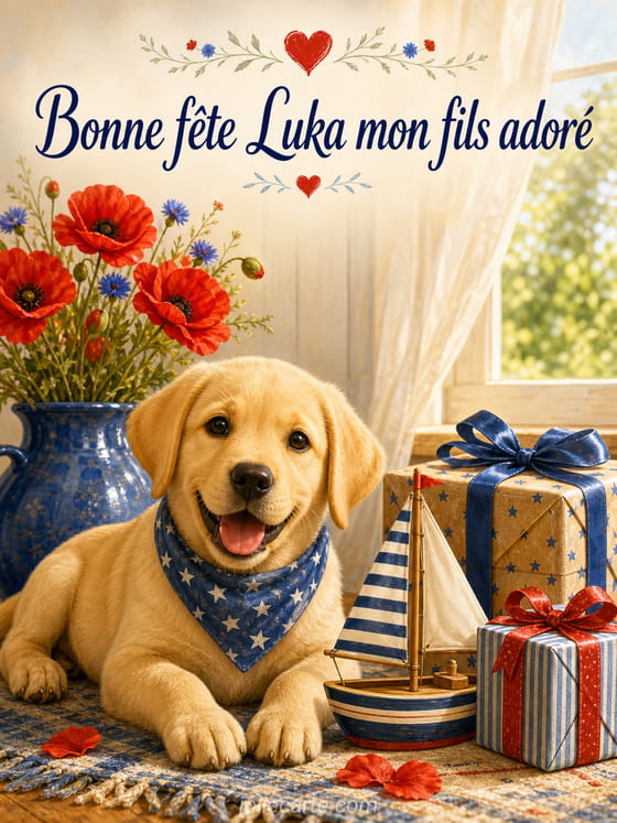 Carte bonne fĂȘte Luka