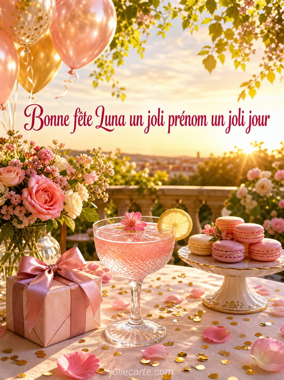 Carte bonne fête Luna