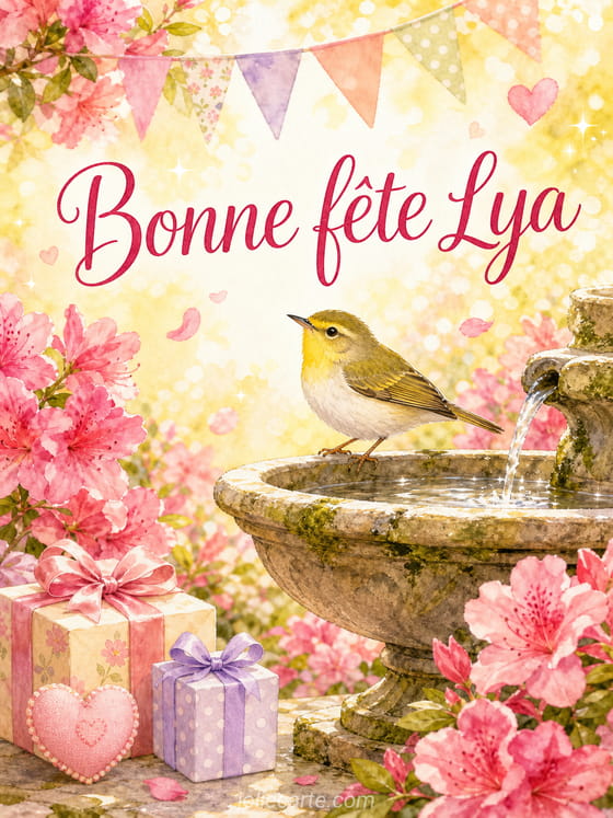 Carte bonne fĂȘte Lya