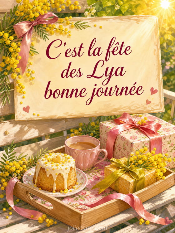 Carte bonne fĂȘte Lya