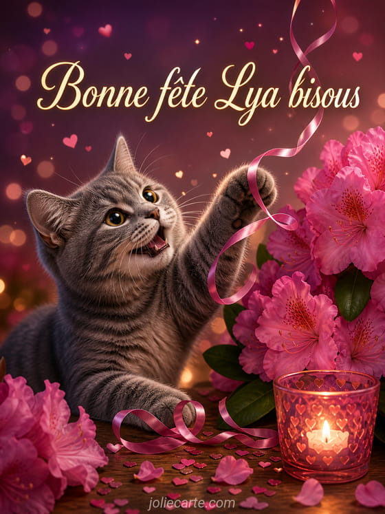 Carte bonne fĂȘte Lya