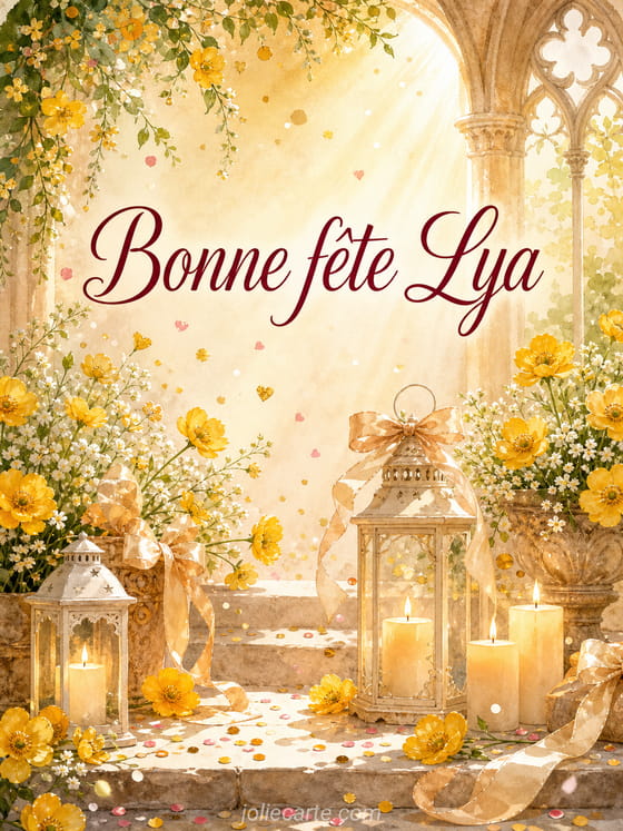 Carte bonne fĂȘte Lya