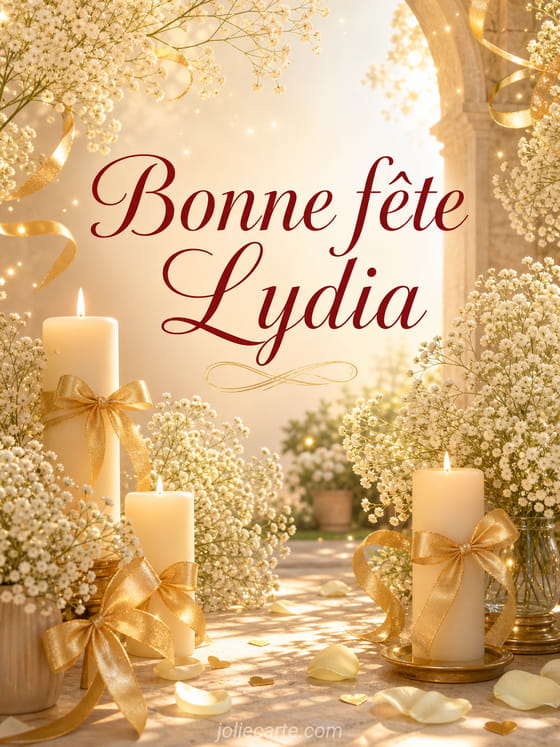 Carte bonne fête Lydia