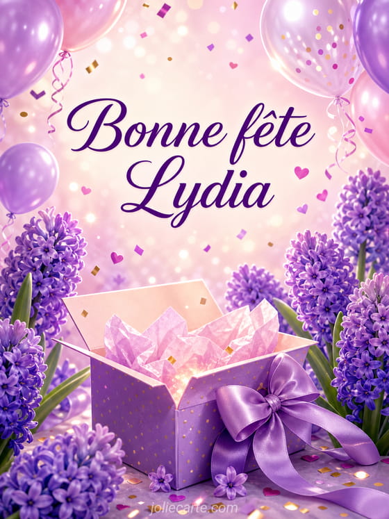 Carte bonne fête Lydia