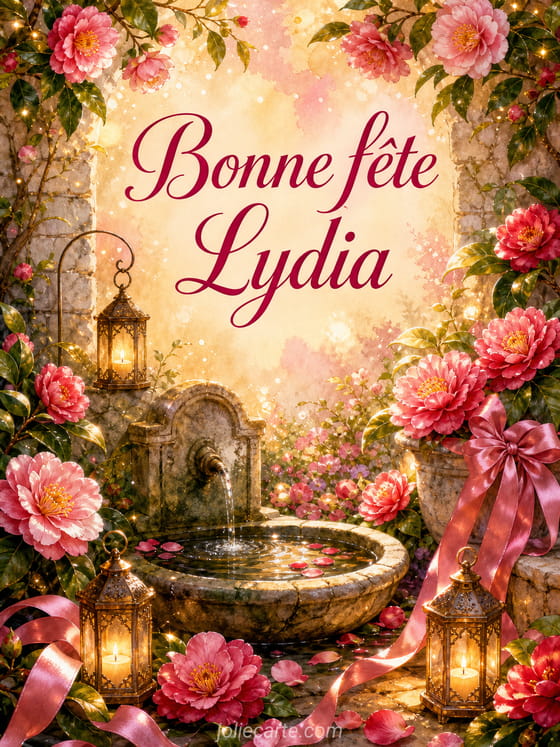 Carte bonne fête Lydia