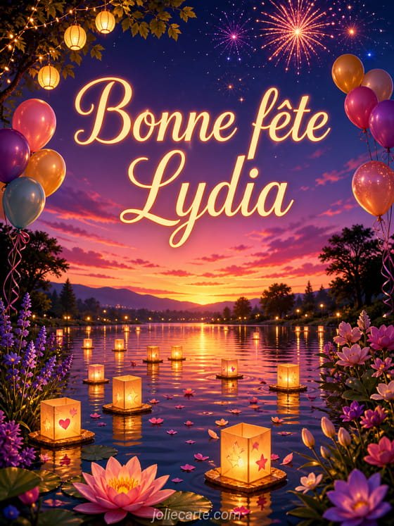 Carte bonne fête Lydia