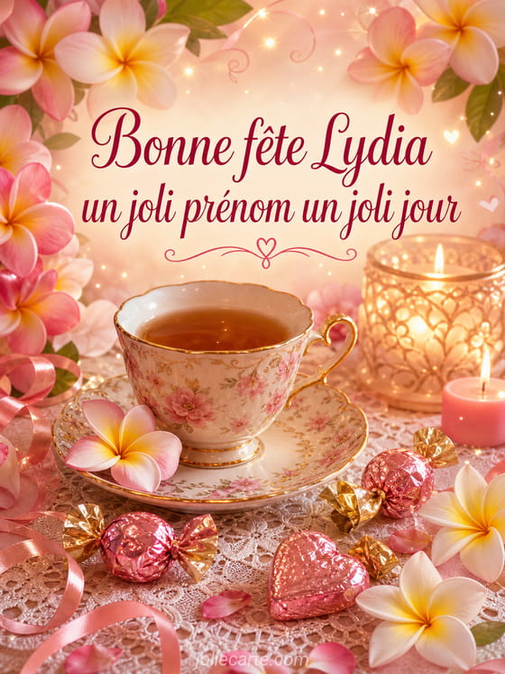 Carte bonne fête Lydia
