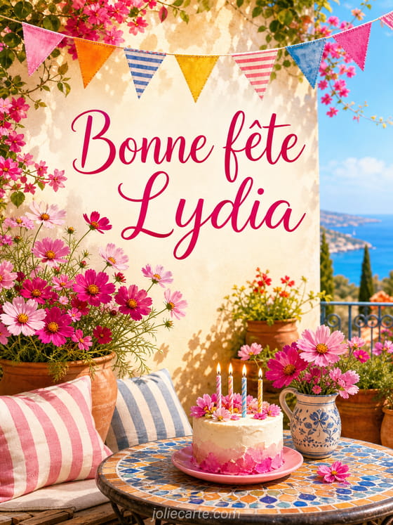 Carte bonne fête Lydia