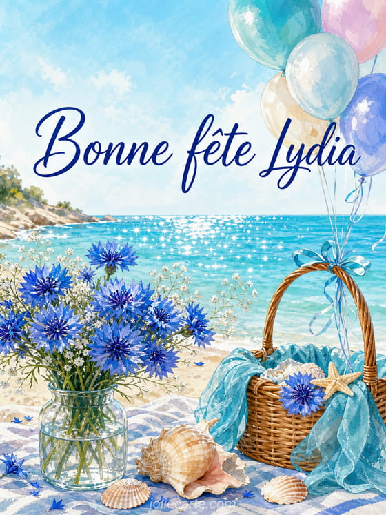 Carte bonne fête Lydia