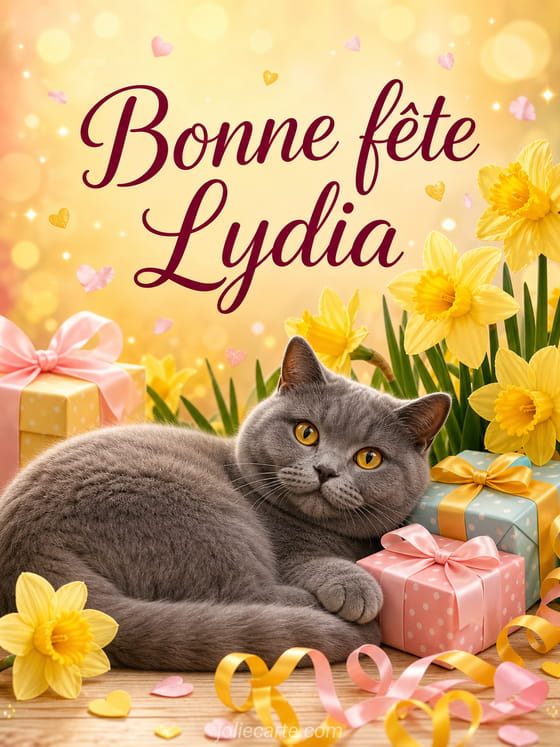 Carte bonne fête Lydia