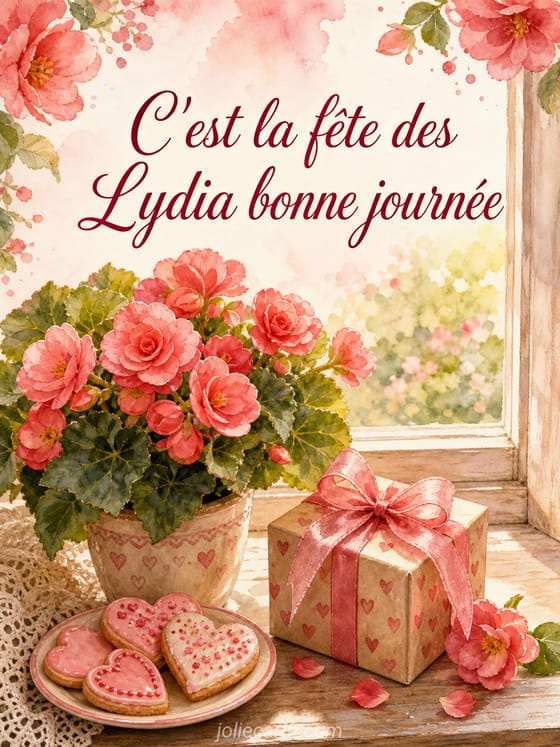 Carte bonne fête Lydia