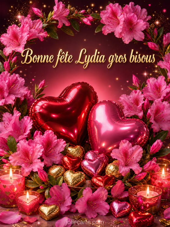 Carte bonne fête Lydia