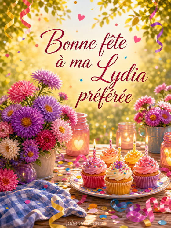 Carte bonne fête Lydia
