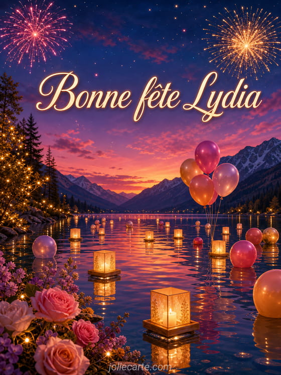 Carte bonne fête Lydia