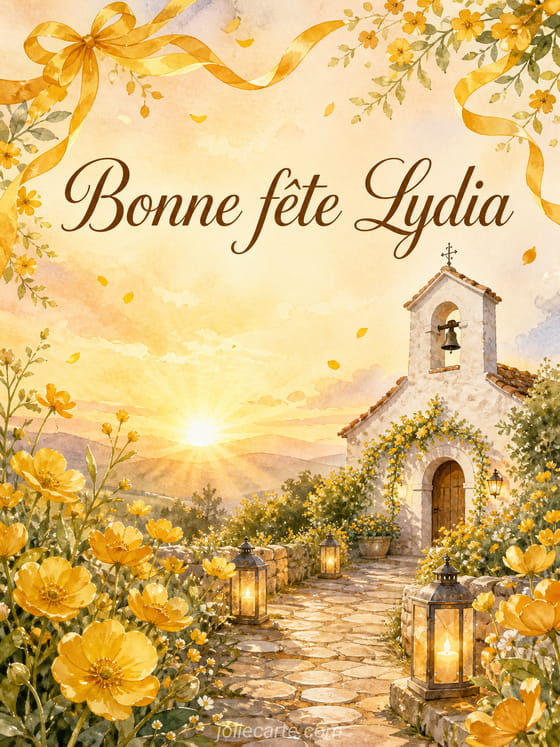 Carte bonne fête Lydia