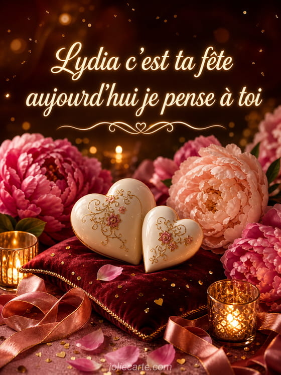 Carte bonne fête Lydia