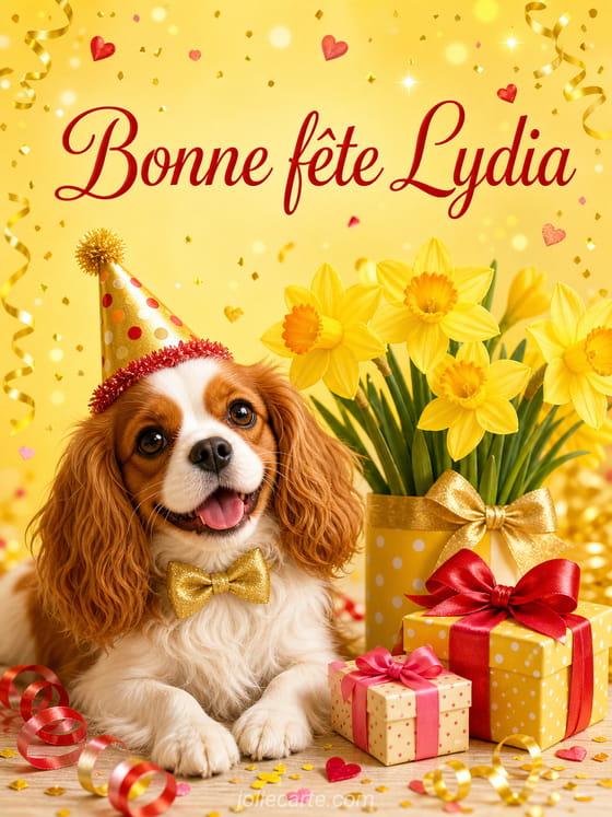 Carte bonne fête Lydia
