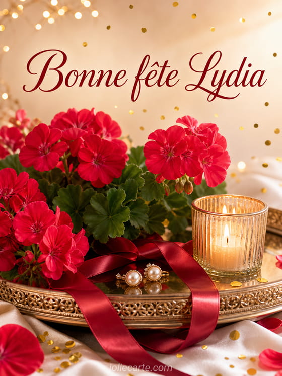 Carte bonne fête Lydia