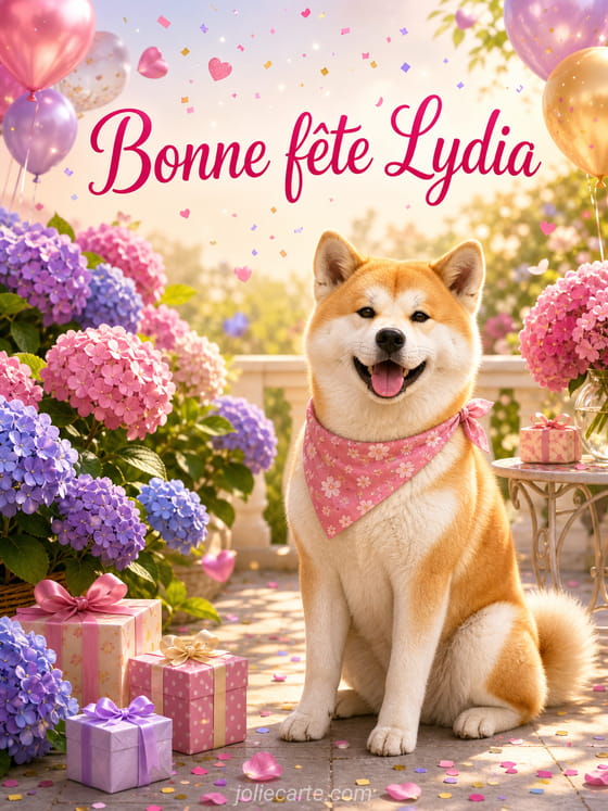 Carte bonne fête Lydia