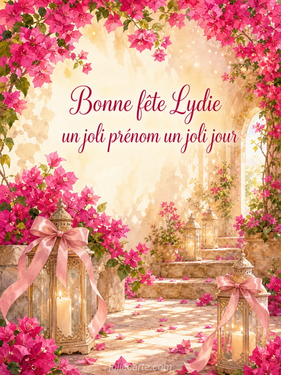 Carte bonne fête Lydie