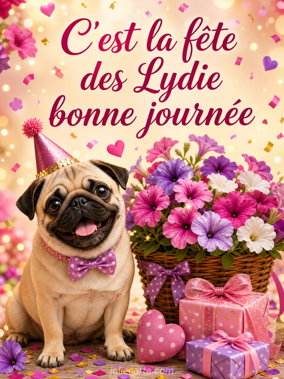 Carte bonne fête Lydie