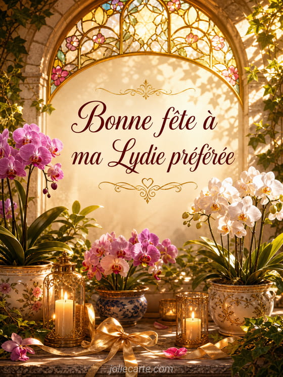 Carte bonne fête Lydie