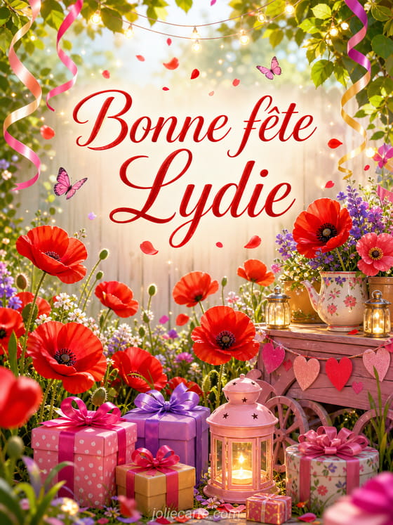 Carte bonne fête Lydie