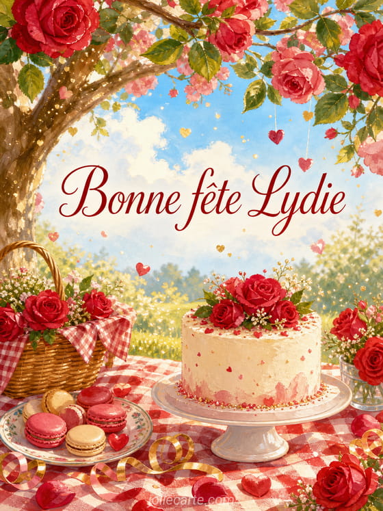 Carte bonne fête Lydie