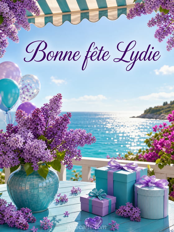 Carte bonne fête Lydie