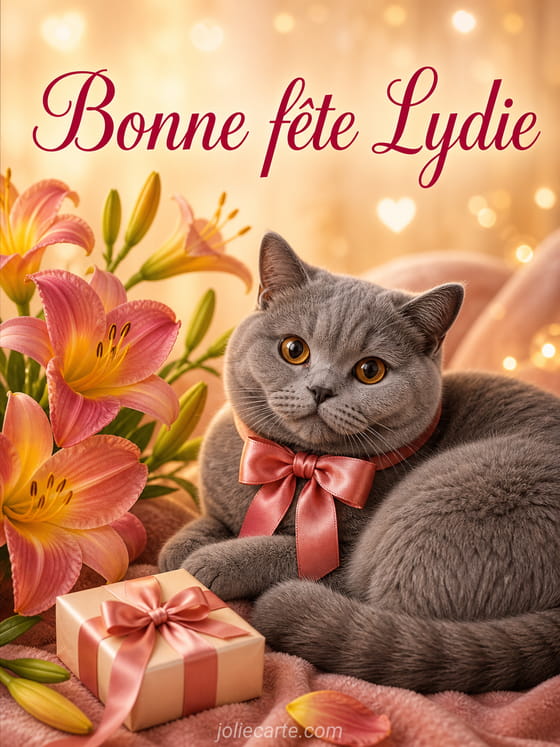 Carte bonne fête Lydie