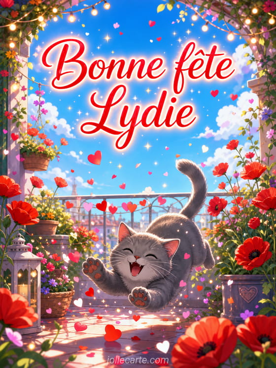 Carte bonne fête Lydie