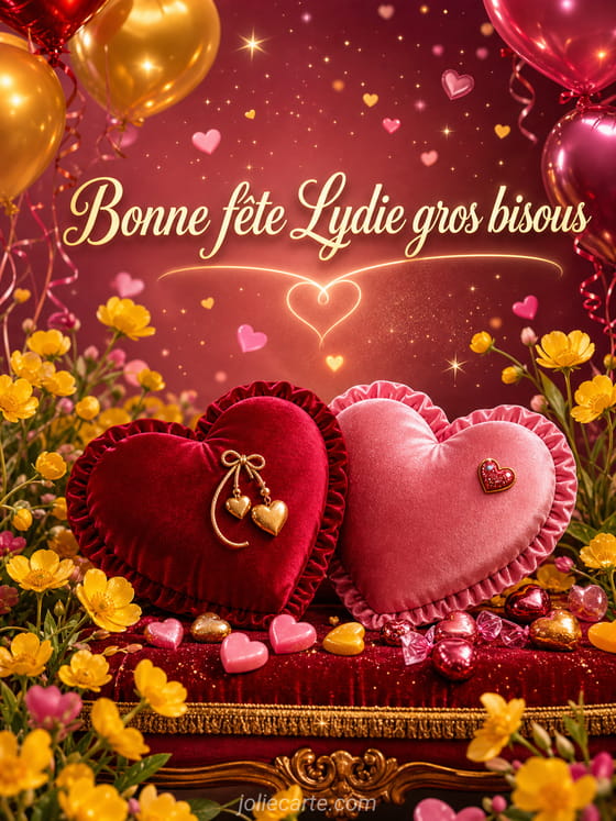 Carte bonne fête Lydie