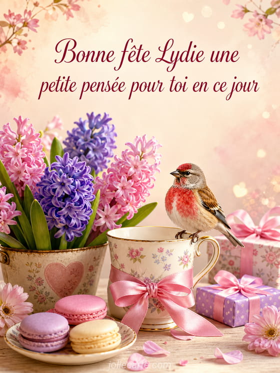 Carte bonne fête Lydie