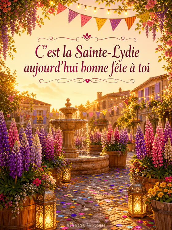 Carte bonne fête Lydie