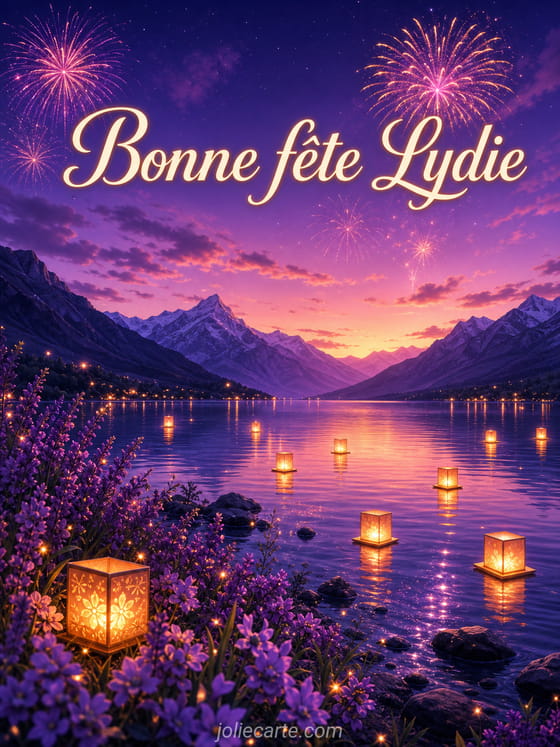 Carte bonne fête Lydie